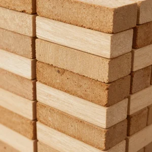 Rechteckige presste Holzscheite – Palette 1 Tonne
