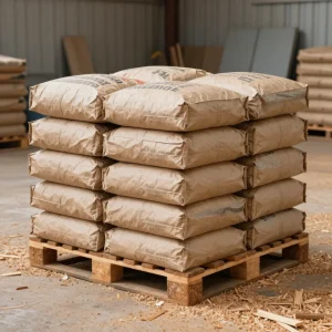 Reine Fichten-Holzpellets – Palette 70 Säcke - 15 kg