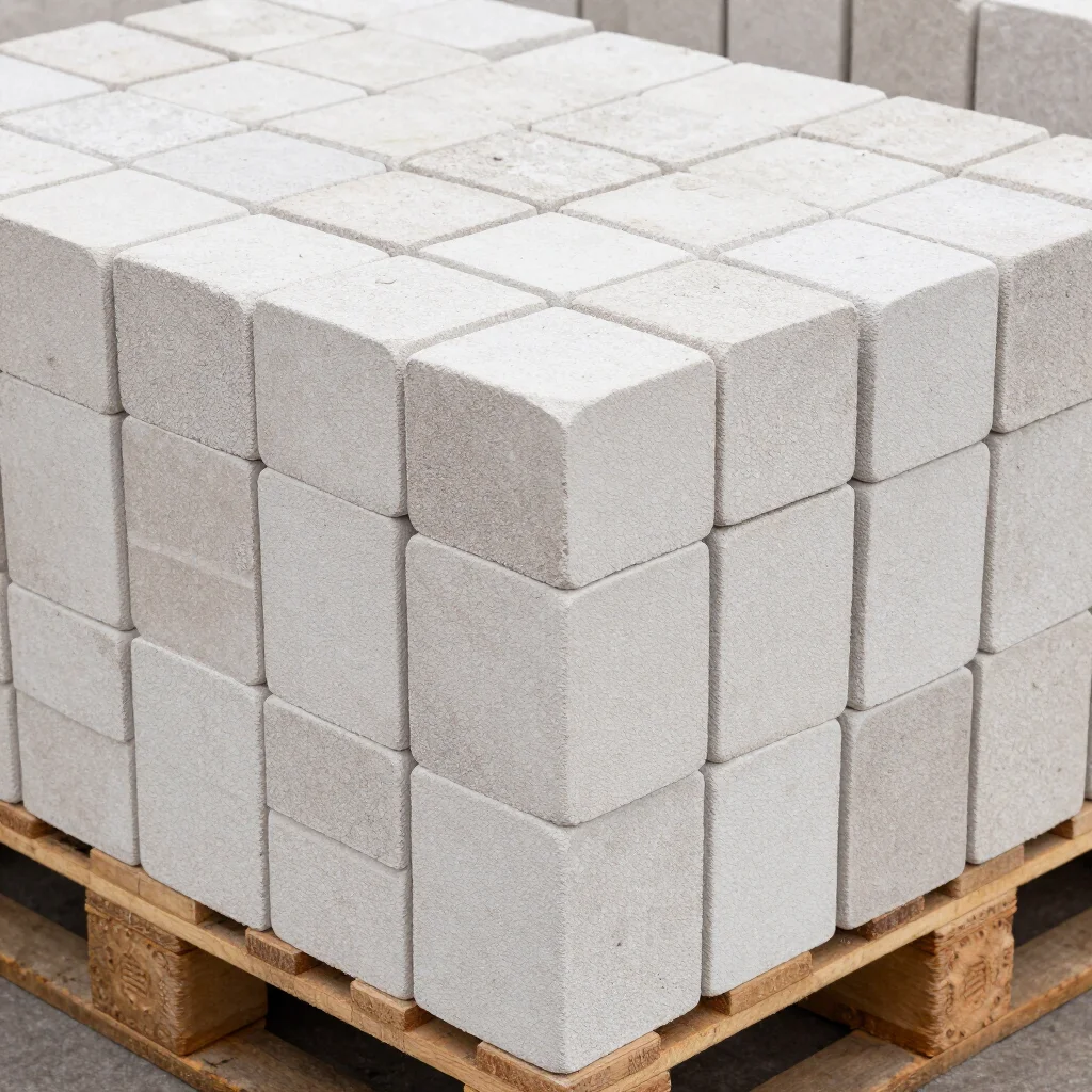 Presste Eschenscheite – Palette 960 kg
